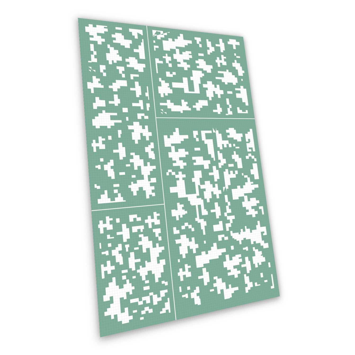 Pochoirs auto-adhésifs - Camouflage de pixels | Pochoirs adhésifs