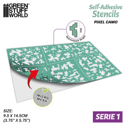 Pochoirs auto-adhésifs - Camouflage de pixels