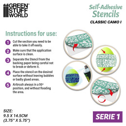 Stencil autoadesivi - Mimetizzazione classica 1