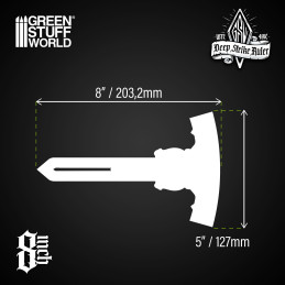 Deep Strike Ruler Template 8" Fluor Green | Deep Strike Marker