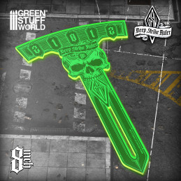 Deep Strike Ruler Template 8" Fluor Green | Deep Strike Marker