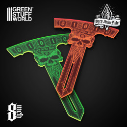 Deep Strike Ruler Template 8" Fluor Green | Deep Strike Marker