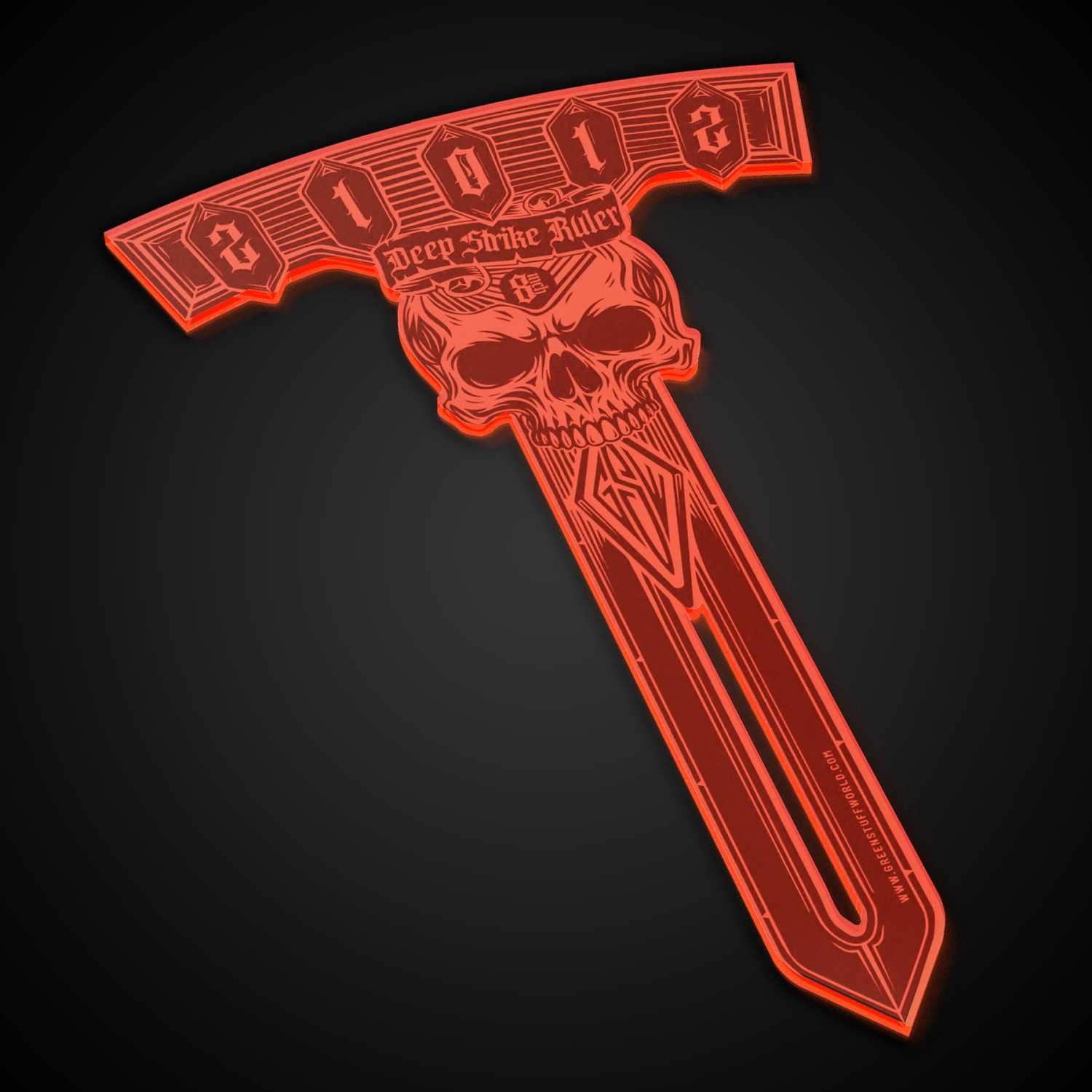 Deep Strike Ruler Template 8" Fluor Orange | Deep Strike Marker