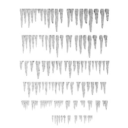 3D Printed Set - Resin Stalactites and Icicles | Transparent resin bits