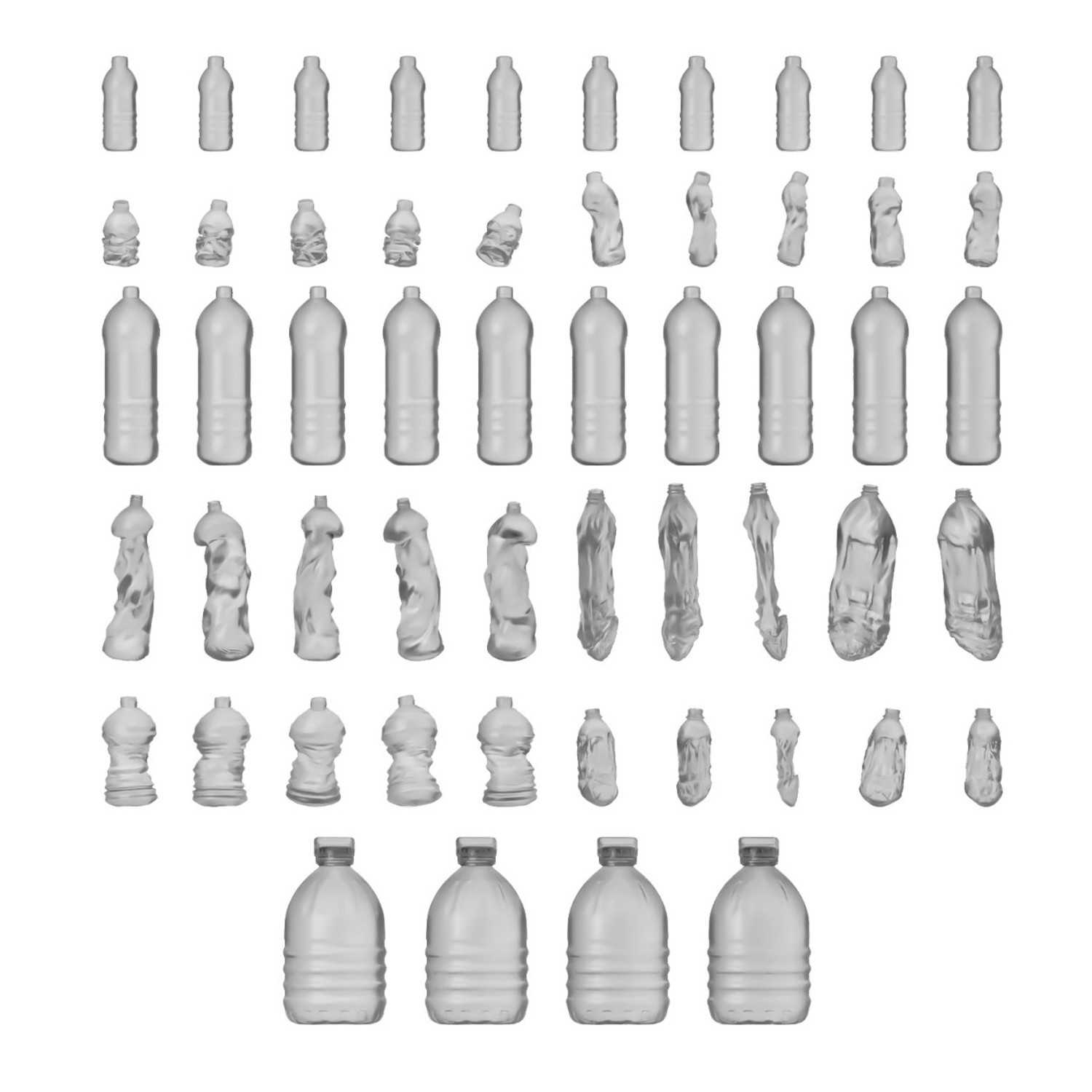 Set imprimé en 3D - Bouteilles d'eau