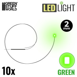 Luces LED VERDES - 2mm Luces LED 2mm Luces LED VERDES - 2mm Luces LED 2mm