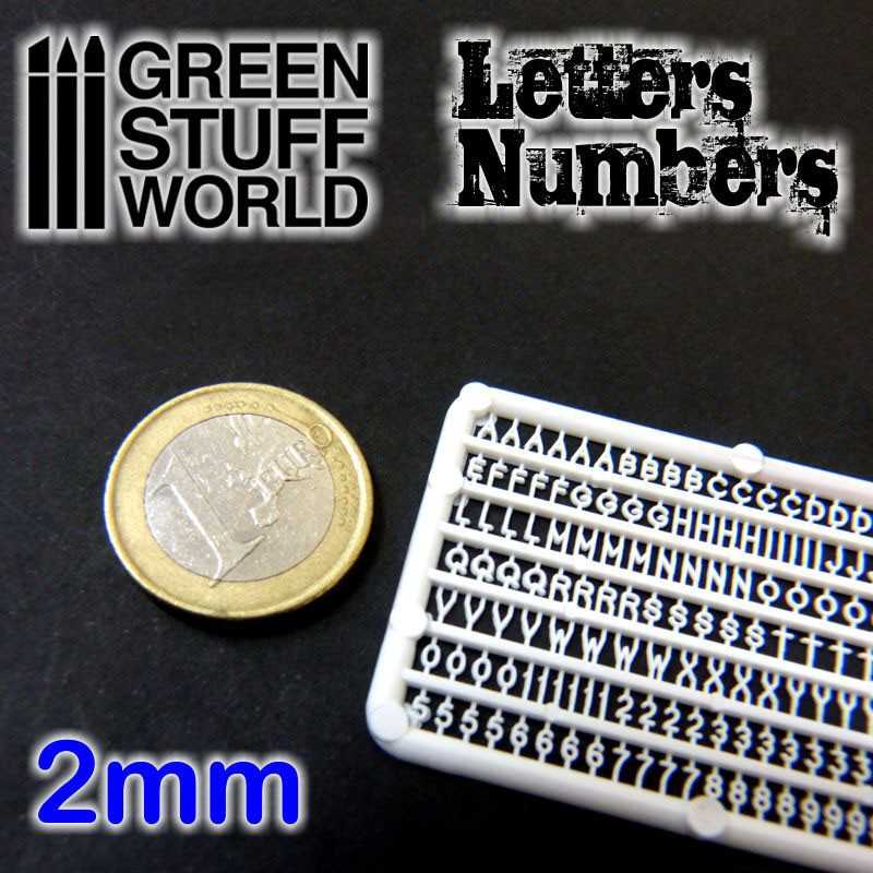 Buchstaben und Zahlen 2mm