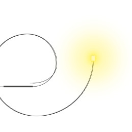 Warmes Weißes LED-Leuchten - 2mm