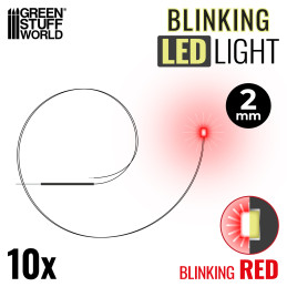 Feux clignotants LED - ROUGE - 2mm | Lumières LED 2mm