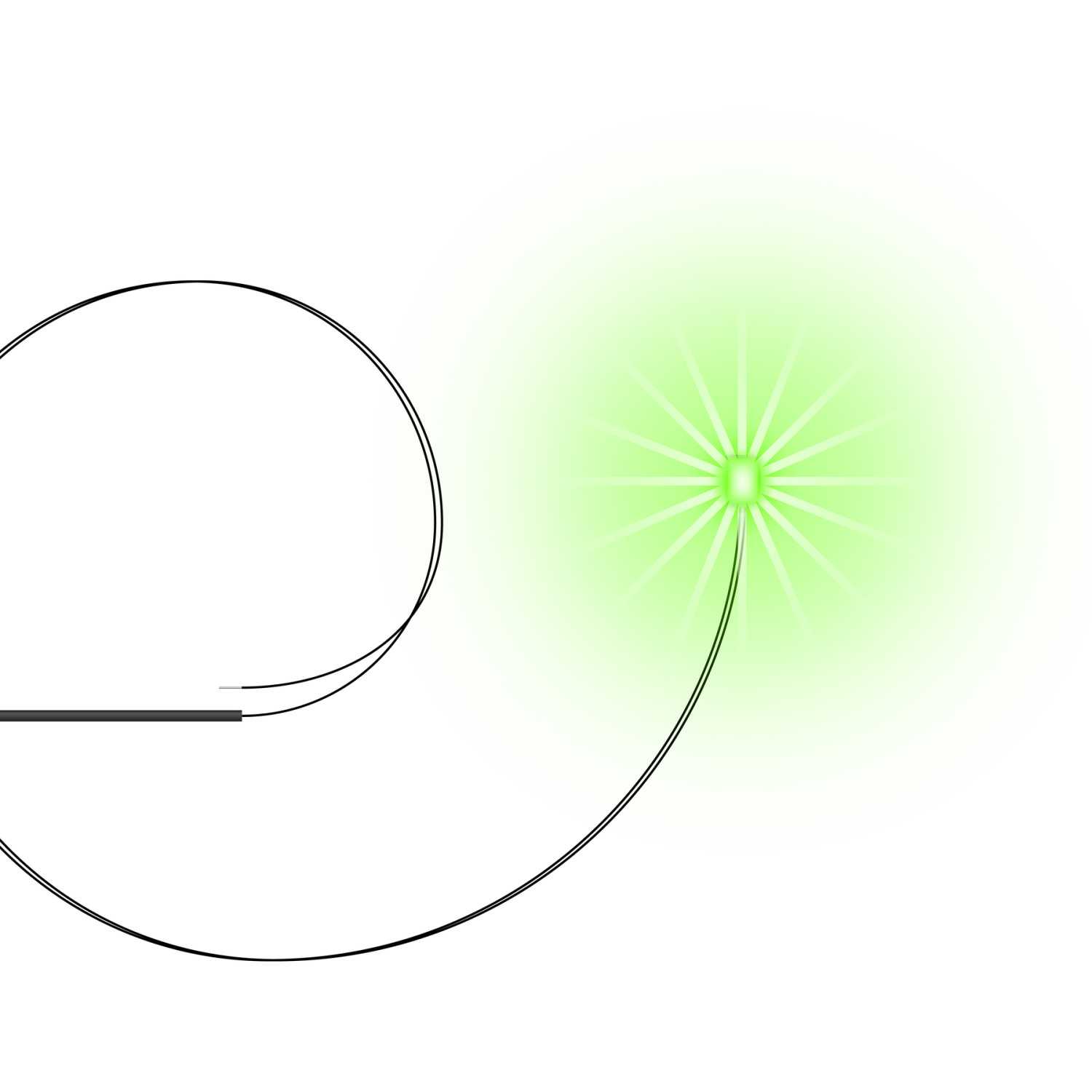 Luci LED INTERMITTENTI - VERDE - 2mm