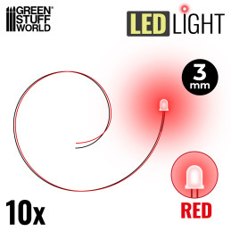 Rote LED-Leuchten - 3mm | LED-Leuchten 3mm