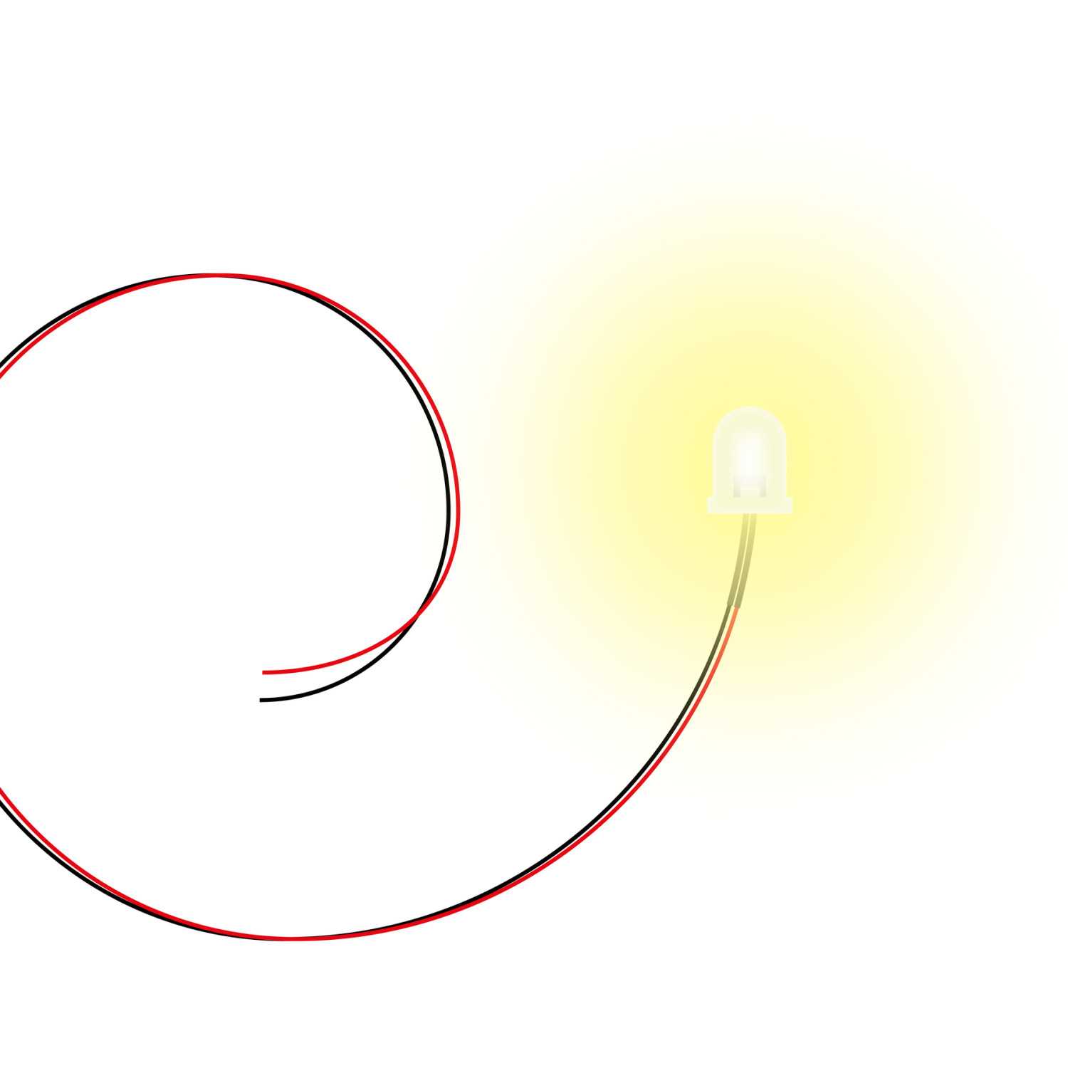 Warmes Weißes LED-Leuchten - 5mm