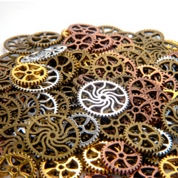 Set Steampunk RUEDAS ESPIRAL 85 gr. Ruedas y Engranajes