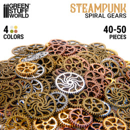 Set SteamPunk RUOTE SPIRALE 85 gr. | Ruote e Ingranaggi Set SteamPunk RUOTE SPIRALE 85 gr. | Ruote e Ingranaggi