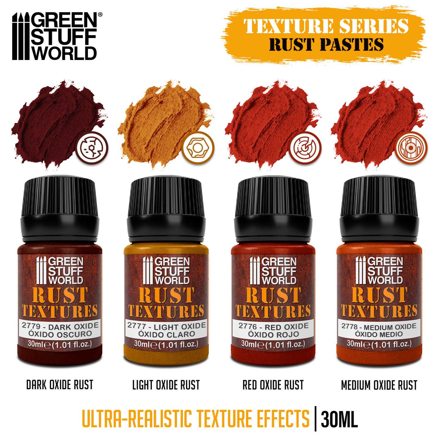 Rust Texture Set 30ml (Pack x4) - GSW