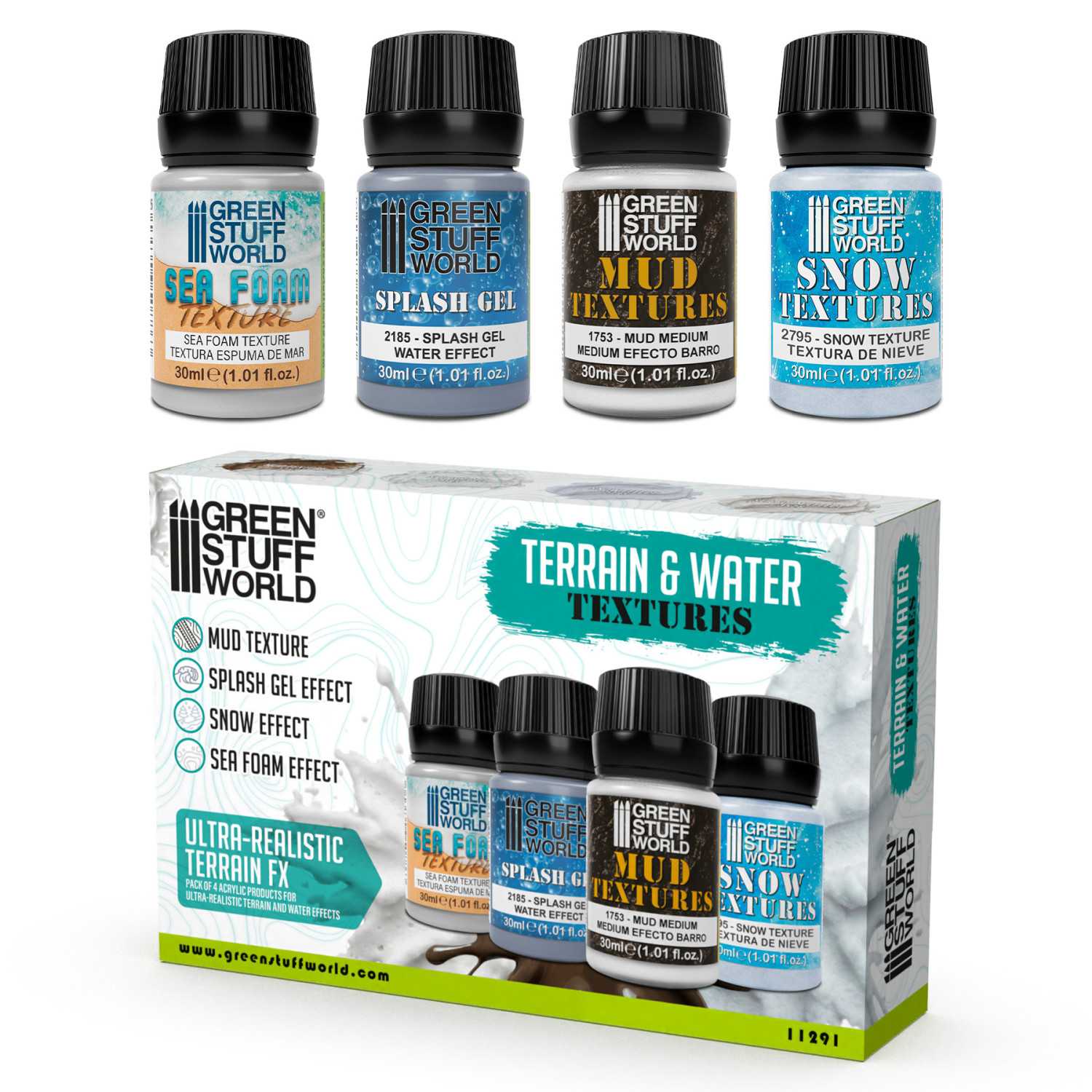 Aquatic textures set 30ml (Pack x4)