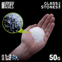 Zerkleinerte Glassteine 1–2 mm | Schnee-Effekte