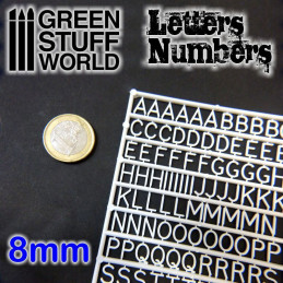 Buchstaben und Zahlen 8 mm