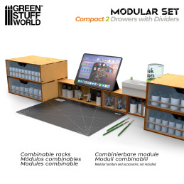 Organizador Horizontal compact con 2 cajones dobles