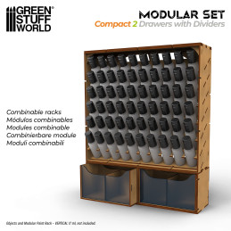 Organizador Horizontal compact con 2 cajones dobles