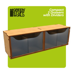 Compact Horizontal Organizer with 2 double drawers