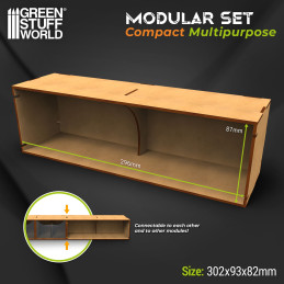 Présentoir horizontal compact polyvalent