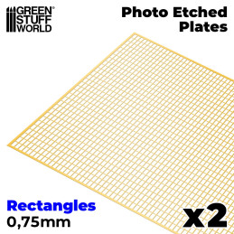Messing-Tiefdruckbleche - Mittlere Rechtecke | Photogeätzte Blechplatten Messing-Tiefdruckbleche - Mittlere Rechtecke | Photogeätzte Blechplatten