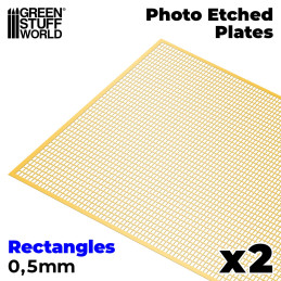 Messing-Tiefdruckbleche - Kleine Rechtecke | Photogeätzte Blechplatten