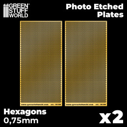 Photo-etched Plates - Medium Hexagons | Photo etch Mesh Plates