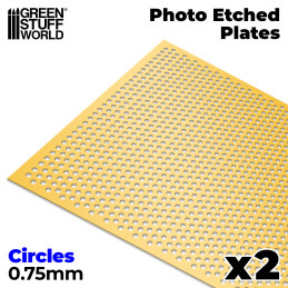 Photo-etched Plates - Medium Circles | Photo etch Mesh Plates