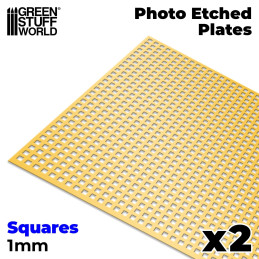 Messing-Tiefdruckbleche - Große Quadrate | Photogeätzte Blechplatten Messing-Tiefdruckbleche - Große Quadrate | Photogeätzte Blechplatten