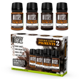 Set de pigments naturels de terre 30 ml - Numéro 2 (Pack x4)