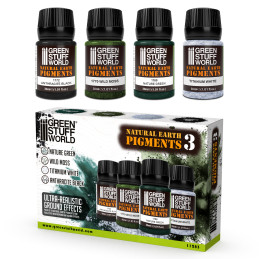 Set de pigments naturels de terre 30 ml - Numéro 3 (Pack x4)