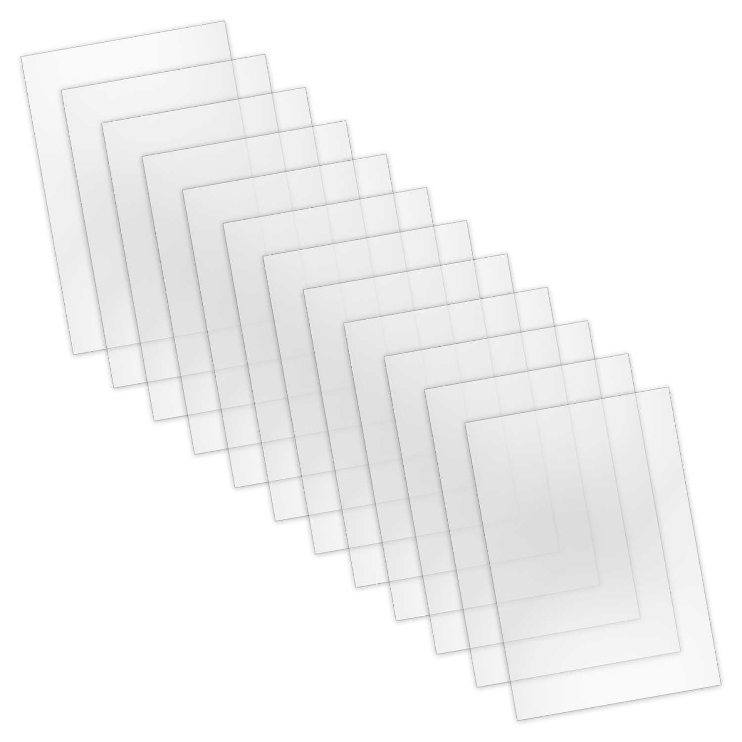 Hojas de Plantilla de Mylar Pequeñas x12 Hojas de Plantilla de Mylar Pequeñas x12