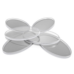 Basi in plastica vuote DA INCASSO trasparenti - Ovali 60x35mm | Ovali
