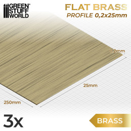Profilé plat en laiton 0.2 x 25mm | Laiton Profilé plat en laiton 0.2 x 25mm | Laiton
