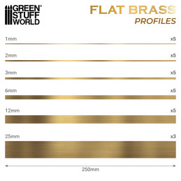 Profilé plat en laiton 0.2 x 2mm | Laiton Profilé plat en laiton 0.2 x 2mm | Laiton