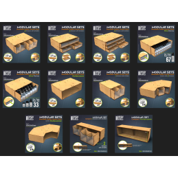 Modulo contenitore MDF con 5 cassetti e magneti | Cassetti modulari per modellismo e artigianato Modulo contenitore MDF con 5 cassetti e magneti | Cassetti modulari per modellismo e artigianato