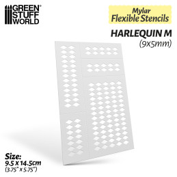 Flexible Stencils - HARLEQUIN M (9x5mm) | Flexible stencils Flexible Stencils - HARLEQUIN M (9x5mm) | Flexible stencils