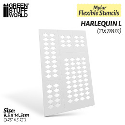 Flexible Schablonen - HARLEKIN L (11x7mm) | Airbrushschablonen Flexible Schablonen - HARLEKIN L (11x7mm) | Airbrushschablonen