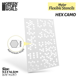 Flexible Stencils - HEX CAMO (4x5mm) | Flexible stencils Flexible Stencils - HEX CAMO (4x5mm) | Flexible stencils