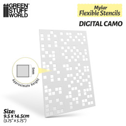 Flexible Stencils - DIGITAL CAMO (5mm) | Flexible stencils Flexible Stencils - DIGITAL CAMO (5mm) | Flexible stencils