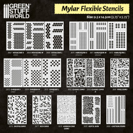 Flexible Stencils - DIGITAL CAMO (5mm) | Flexible stencils Flexible Stencils - DIGITAL CAMO (5mm) | Flexible stencils
