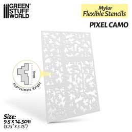 Stencil Flessibili - Mimetizzazione pixel (9mm ca.) | Stencil flessibili