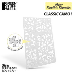 Flexible Stencils - Classic Camo 1 (15mm aprox.)