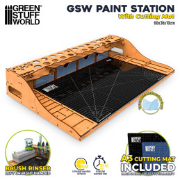 Paint Station with Cutting Mat | Painting station Paint Station with Cutting Mat | Painting station