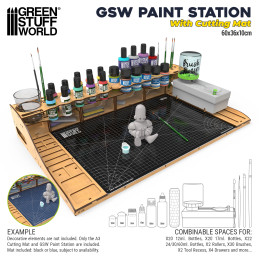 Paint Station with Cutting Mat | Painting station Paint Station with Cutting Mat | Painting station