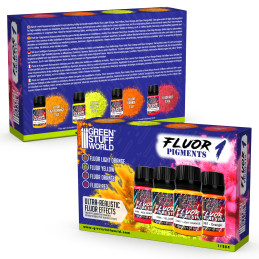 Set pigmentos Fluor 30ml - número 1 (Pack x4) Set pigmentos Fluor 30ml - número 1 (Pack x4)