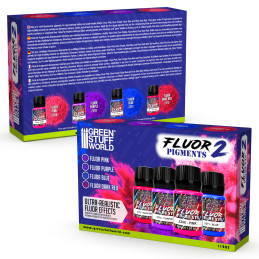 Set di pigmenti fluor 30 ml - Numero 2 (Pack x4) Set di pigmenti fluor 30 ml - Numero 2 (Pack x4)