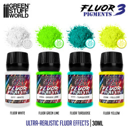 Set fluor pigmenten 30 ml - Nr. 3 (4er-Pack) Set fluor pigmenten 30 ml - Nr. 3 (4er-Pack)